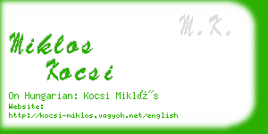 miklos kocsi business card